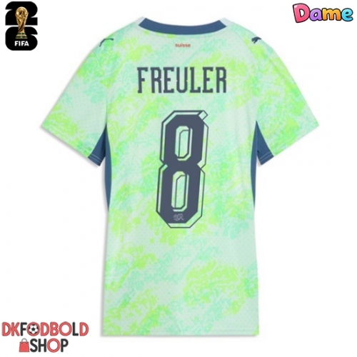 Schweiz Remo Freuler #8 Udebanetrøje Dame VM 2026 Kort ærmer